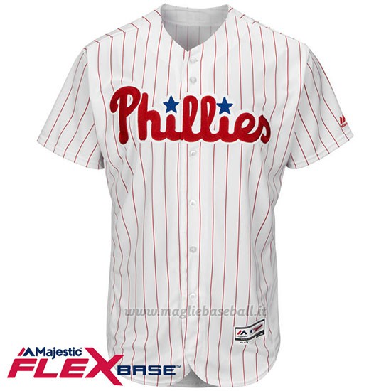 Maglia Baseball Uomo Philadelphia Phillies Blank Bianco Flex Base Autentico Collezione
